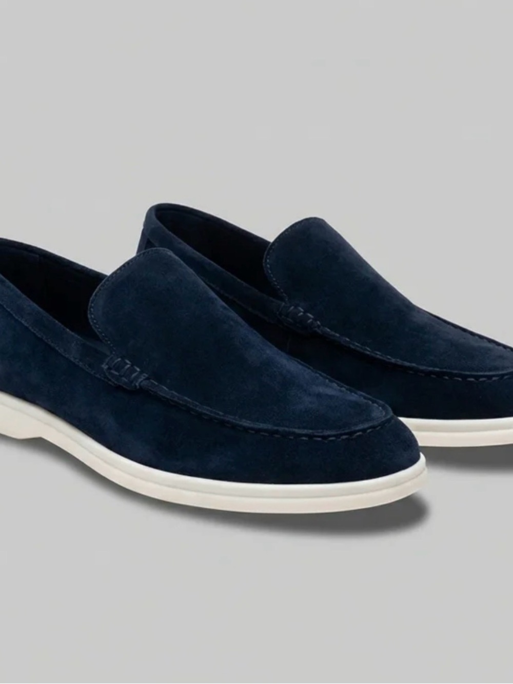 Men's navy Suede Loafers SZ 44 Summer Walk
